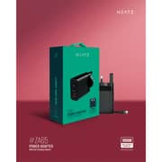 Heatz Fast Charging Power Adapter With Type C To Type C Cable Black