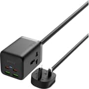 Heatz 6-In-1 GaN Power Adapter Black