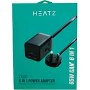Heatz 6-In-1 GaN Power Adapter Black