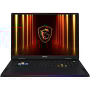 MSI Raider 18 HX AI Gaming (2025) Laptop - 2nd Series / Intel Core Ultra 9-200HX / 18inch UHD+ / 2TB SSD / 64GB RAM / 24GB NVDIA GeForce RTX 5090 Graphics / Windows 11 Home / English & Arabic Keyboard / Core Black / Middle East Version - [A2XWJG]