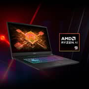 MSI Katana A17 AI Gaming (2025) Laptop - AMD Ryzen 9-8945HS / 17.3inch FHD / 512GB SSD / 16GB RAM / 8GB NVIDIA Geforce RTX 4060 Graphics / Windows 11 Home / English & Arabic Keyboard / Black / Middle East Version - [B8VF]