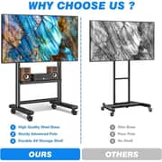 Heavy Duty Mobile TV Stand For 50