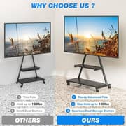 Heavy Duty Rolling TV Stand For 43