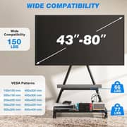 Heavy Duty Rolling TV Stand For 43