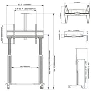 NB Ergonomic Motorized TV Floor Stand Black