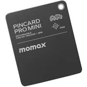 Momax PinCard Pro Mini Rechargeable Find My Tracker Black