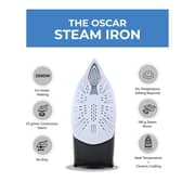 Oscar 1000W Dry Iron with Non-Stick Soleplate & Adjustable Temperature Control, Dry Iron OSI-2223