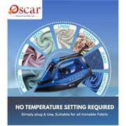 Oscar 1000W Dry Iron with Non-Stick Soleplate & Adjustable Temperature Control, Dry Iron OSI-2223