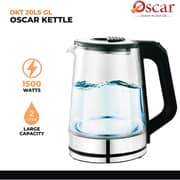 Oscar 2L Electric Glass Kettle with LED Illumination & 1500W Power – OKT20LSGL