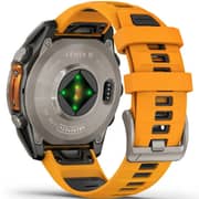 Garmin 010-02904-11 Fenix 8 Smartwatch Sapphire Titanium With Spark Orange/Graphite Band
