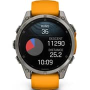 Garmin 010-02904-11 Fenix 8 Smartwatch Sapphire Titanium With Spark Orange/Graphite Band