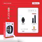 Telux Flexfit 2.13″ AMOLED Smartwatch with 4GB Memory, Bluetooth Calling & Fitness Tracking - Black
