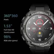 Telux Powerfit 1.53″ FHD Smartwatch with 15-Day Battery & Fitness Suite - Black