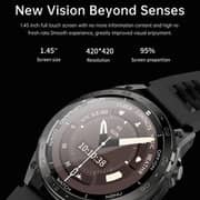 Telux Sportx 1.39″ FHD Smartwatch with AI Voice Assistant & Health Tracking - Black