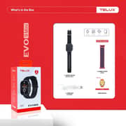 Telux Evo 9 Mini 1.72″ FHD Smartwatch with 100+ Sports Modes & Extra Strap - Black