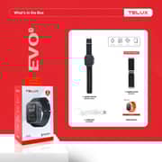 Telux Evo 9 2.02″ FHD Smartwatch with Bluetooth Calling & Health Suite - Black