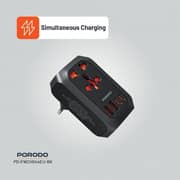 Porodo 1 Pc Travel Adaptor Black