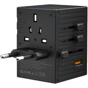 Porodo 1 Pc Travel Adaptor Black