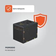 Porodo 1 Pc Travel Adaptor Black