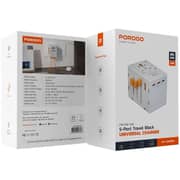 Porodo 1 Pc Travel Adaptor White