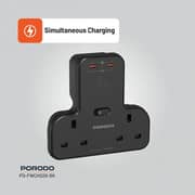 Porodo Dual Port Wall Charger Black