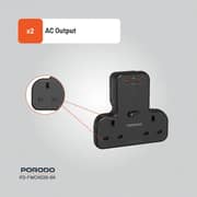 Porodo Dual Port Wall Charger Black