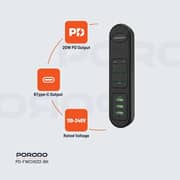 Porodo Multi Port Charging Hub 2m Black