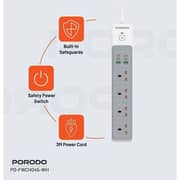 Porodo PD-FWCH045-WH 4-Way Extension Cord 3000W