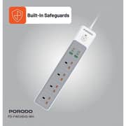 Porodo PD-FWCH045-WH 4-Way Extension Cord 3000W