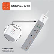 Porodo PD-FWCH045-WH 4-Way Extension Cord 3000W