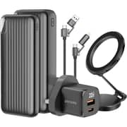 Porodo 1 Pc 5-in-1 Travel Combo Kit Black