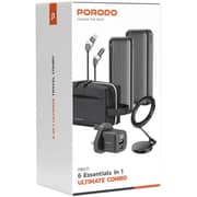 Porodo 1 Pc 5-in-1 Travel Combo Kit Black