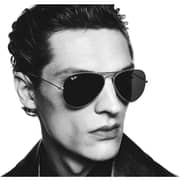 Rayban Aviator Gunmetal/Brown Sunglasses 0RB3025