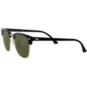 Rayban Clubmaster Square Black/Gold Sunglasses RB3016