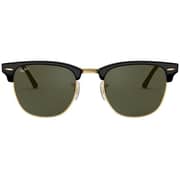 Rayban Clubmaster Square Black/Gold Sunglasses RB3016
