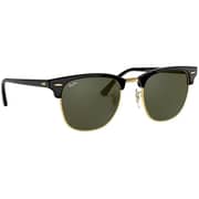 Rayban Clubmaster Square Black/Gold Sunglasses RB3016