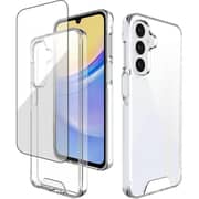 Glassology Clear Case + Screen Protector Bundle for Samsung Galaxy A16 - 360° Protection, Anti-Yellowing, Shatterproof Tempered Glass