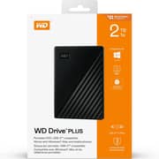 Western Digital Drive Plus Portable Hard Drive USB-C 2TB Black WDBN8Z0020BBK-WEWM