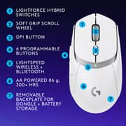 Logitech G309 Wireless Optical Gaming Mouse 1.8m White