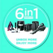 Black & Decker 6-in-1 Bundle (4.0L Air Fryer AF4037 + 600W Hand Blender HB600 + 21.6W Dust Buster DVA320J + Breakfast Set MBF90 + 2200W Steam Iron X2200)