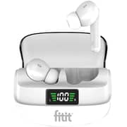 Airpro True Wireless Earbuds, Active Noise Cancelling, ENC Mic, LED Battery Display, Bluetooth 5.3, Touch Controls, Deep Bass, Wireless Charging Case – White