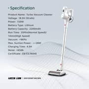 Green Lion Turbo Vacuum Cleaner White GL-T09