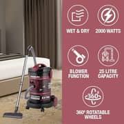 Nikai Vacuum Cleaner with Blower Function, 2000W – NVC350TX