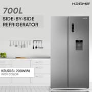 Krome Side by Side Refrigerator 700 Litres KR-SBS700WIM