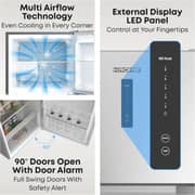 Krome Top Mount Refrigerator 500L Silver - KR-RFF600MII
