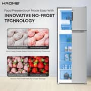 Krome Top Mount Refrigerator 500L Silver - KR-RFF600MII