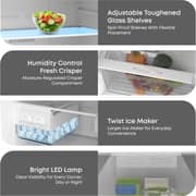 Krome Top Mount Refrigerator 500L Silver - KR-RFF600MII