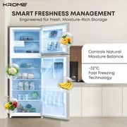 Krome Top Mount Refrigerator 500L Silver - KR-RFF600MII