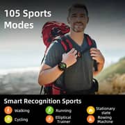 Mibro GS Pro Smartwatch with GPS, 20 Sports Modes, Black – XPAW013BLK