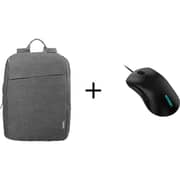 Lenovo Casual Backpack Grey 15.6Inch + M300 Wireless Mouse